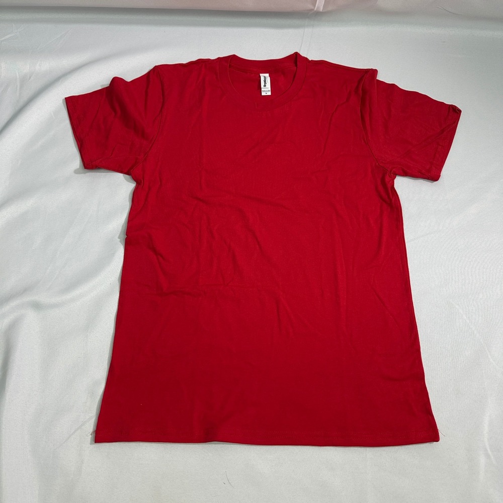 Royal Apparel Cotton T-Shirt Mens Medium Red Short‎ Sleeve Basic Crew Neck Tee